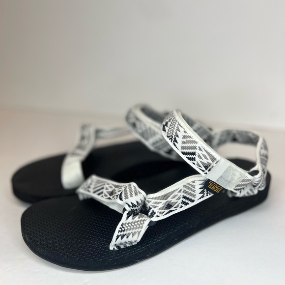 Teva Original Universal Boomerang Sandals Fully Adjustable 1003987 Wh/Blk/Gry 8 - Picture 1 of 11